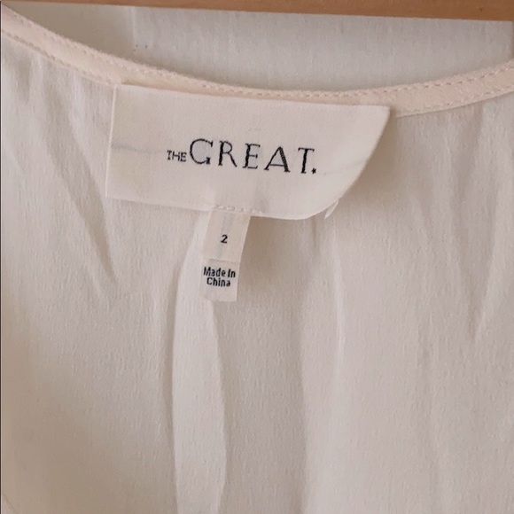 The Great sleeveless peplum ivory silk top - Picture 2 of 4